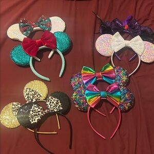Lot of 8 Disney Minnie Ears